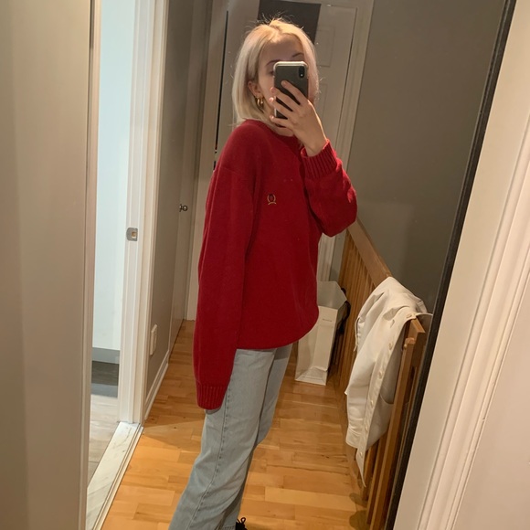 Tommy Hilfiger Red Varsity Sweater - Picture 3 of 4